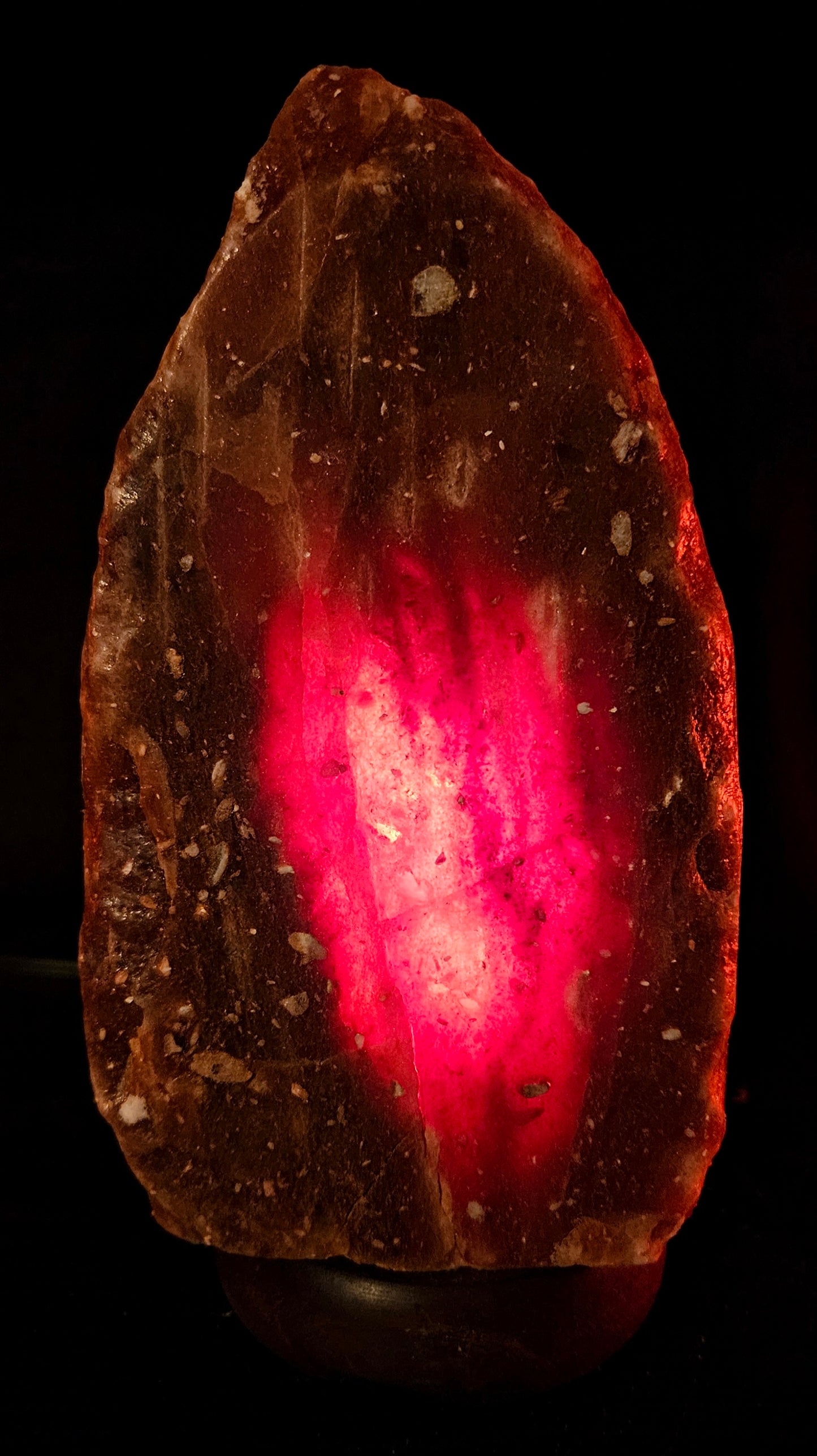 Individually Featured #54 - Valentine's 3 Heart - RARE DARK Bedroom Salt Lamp