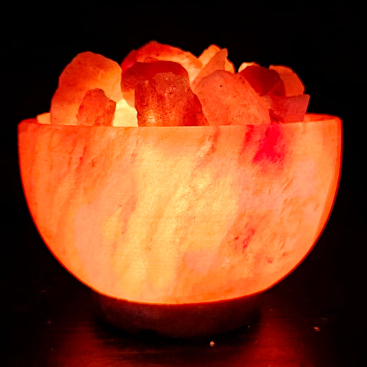 Individually Featured #69 - Fire / Abundance Bowl Salt Lamp