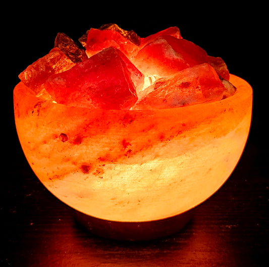 Individually Featured #71 - Fire / Abundance Bowl Salt Lamp