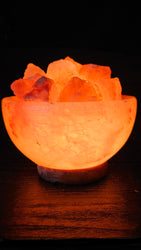 Individually Featured #77 - Fire / Abundance Bowl Salt Lamp
