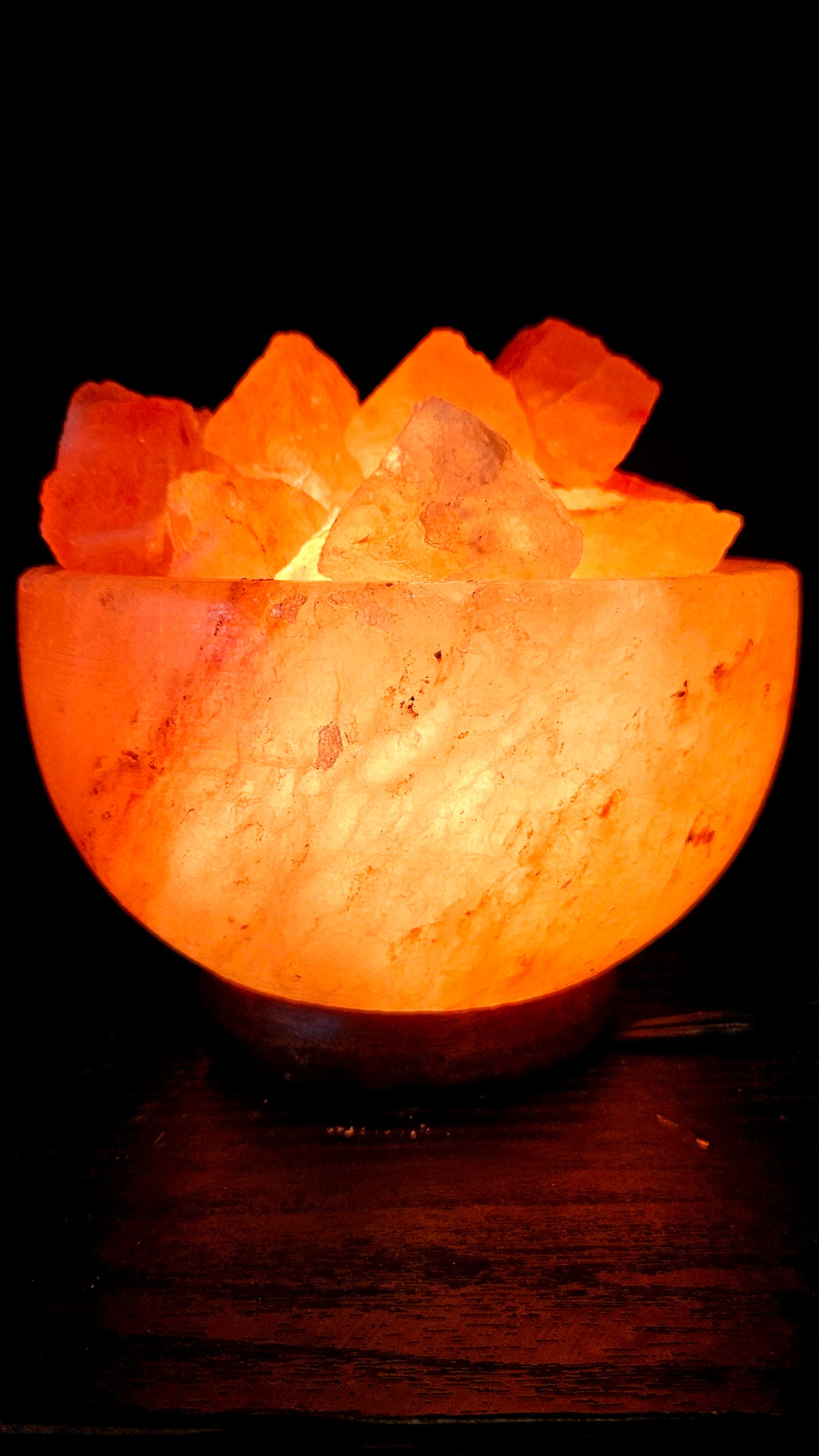 Individually Featured #76 - Fire / Abundance Bowl Salt Lamp