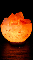 Individually Featured #76 - Fire / Abundance Bowl Salt Lamp