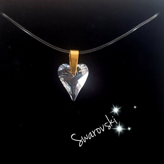 Swarovski Heart Floating Necklace