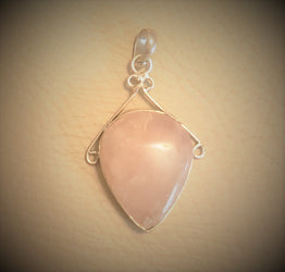 Rose Quartz Pendants-Handcrafted