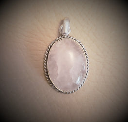 Rose Quartz Pendants-Handcrafted